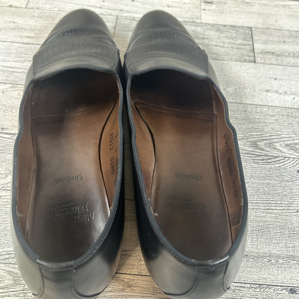 Allen Edmonds Chadwick Women Black Leather Pleated Skirt Loafer Flats Shoe SZ 9B - Picture 7 of 14